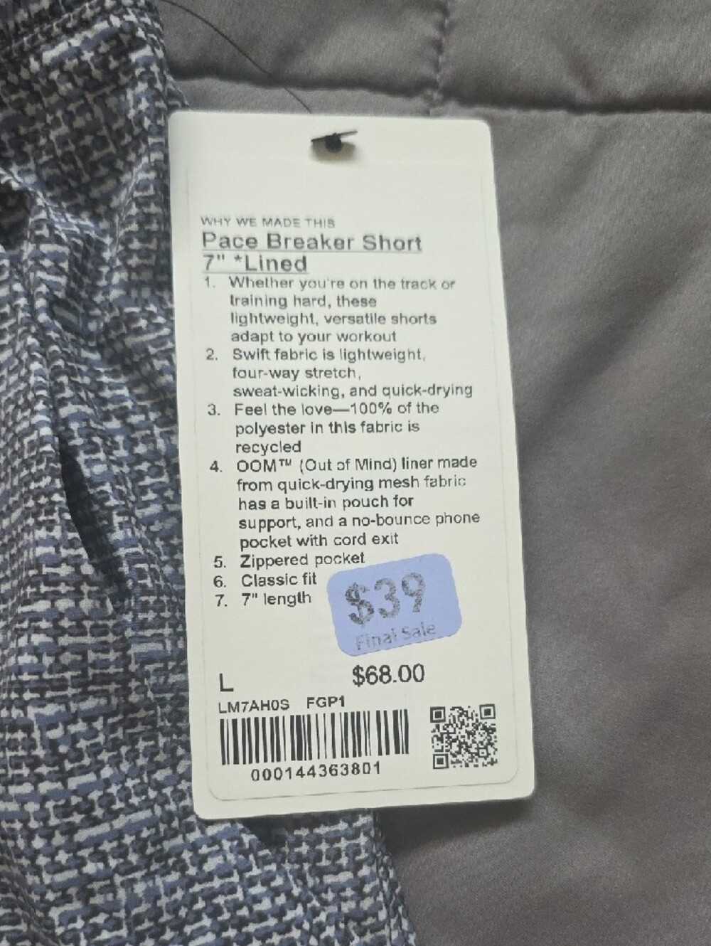 Lululemon Pace Breaker Short - Picture 2 of 2
